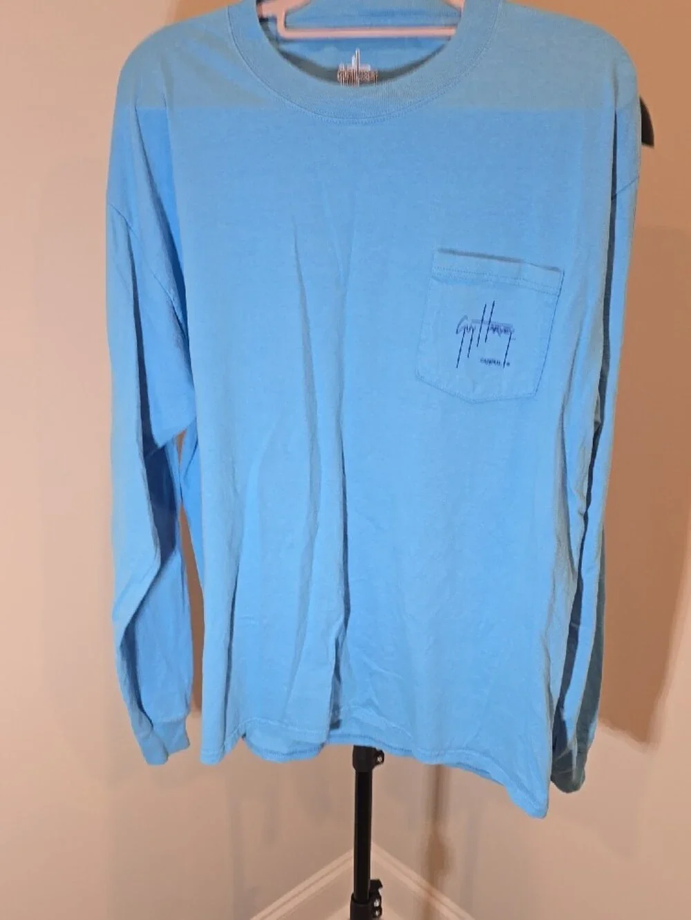 Guy Harvey Light Blue Long-Sleeve Marlin Graphic Rash Guard
